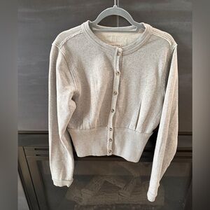 Eternal Sunshine Cropped Cardigan - Heather Grey